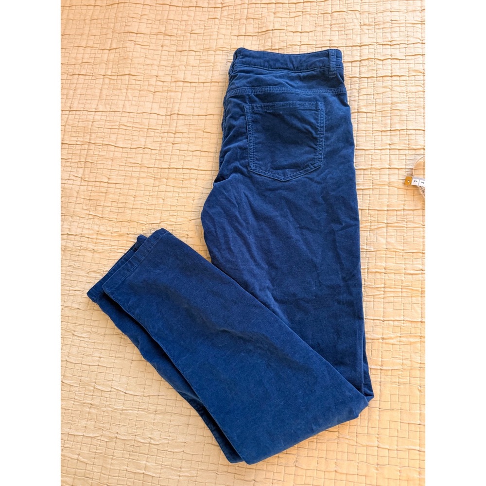 J. McLaughlin Blue Corduroy Slim Leg Pants Size 4 Cotton Stretch RN 159236